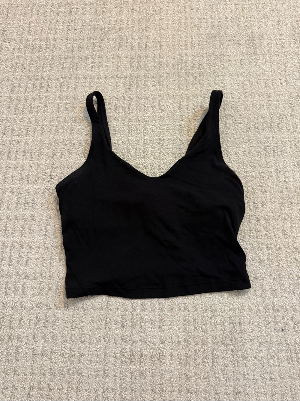 lululemon athletica Black V-Neck Cropped Tank Camisole